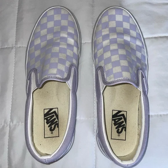 Vans Kids Slip-On Shoes - Purple Checkered - Picture 2 of 7